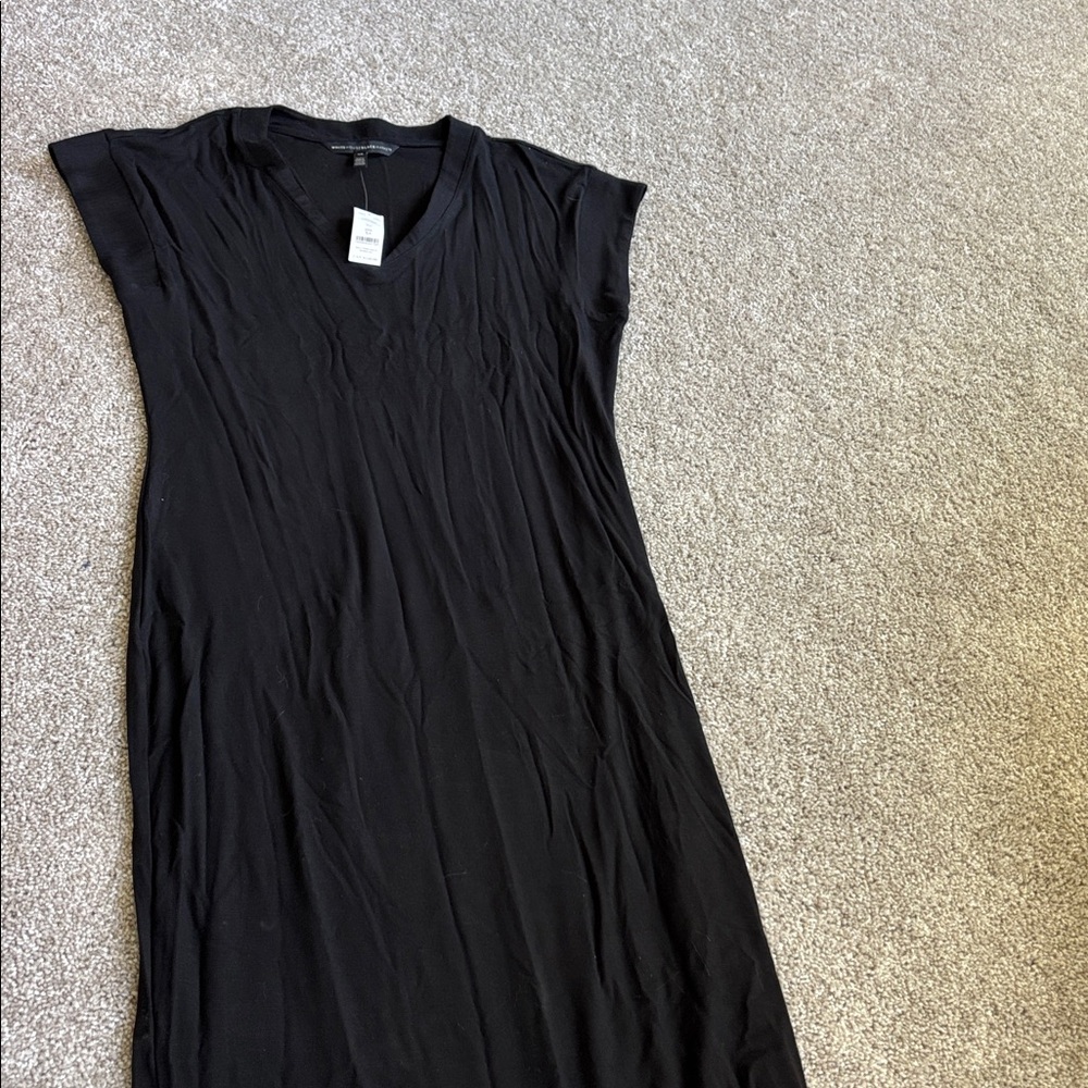 White House Black Market Easy T Shirt Dress Black Size XS